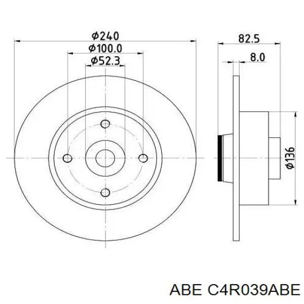 Купить C4R039ABE ABE Диск тормозной задний