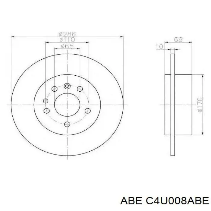 Тормозные диски C4U008ABE ABE