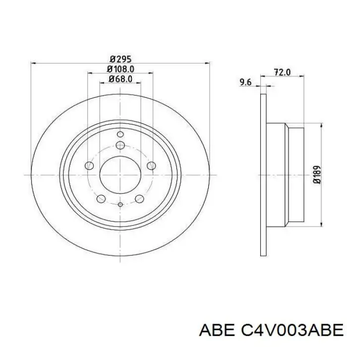 Тормозные диски C4V003ABE ABE