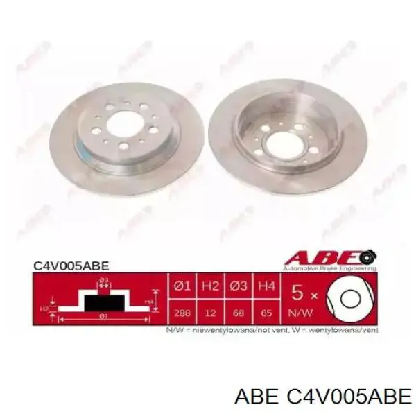 C4V005ABE ABE диск тормозной задний