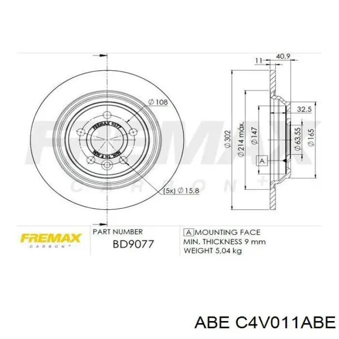 Тормозные диски C4V011ABE ABE