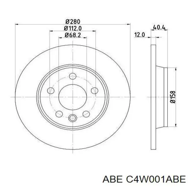 Тормозные диски C4W001ABE ABE