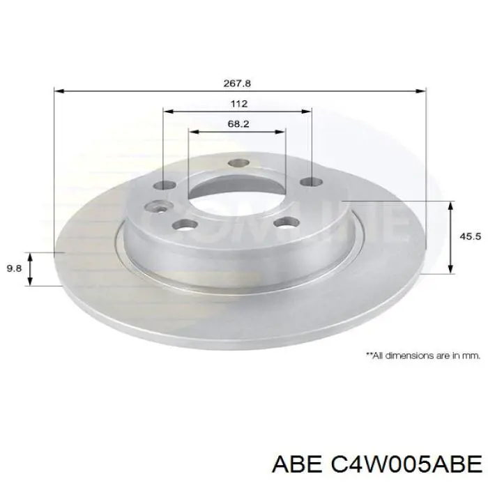 Тормозные диски C4W005ABE ABE