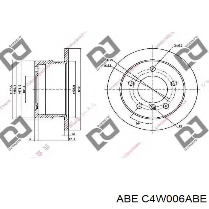 Задний тормозной диск ABE C4W006ABE цена, от 30.67 USD