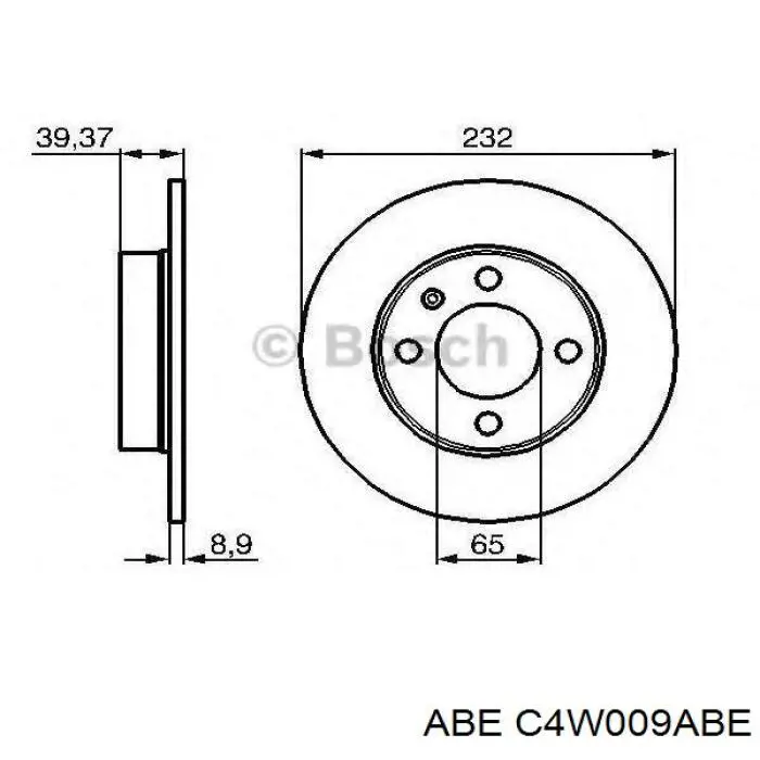 Тормозные диски C4W009ABE ABE