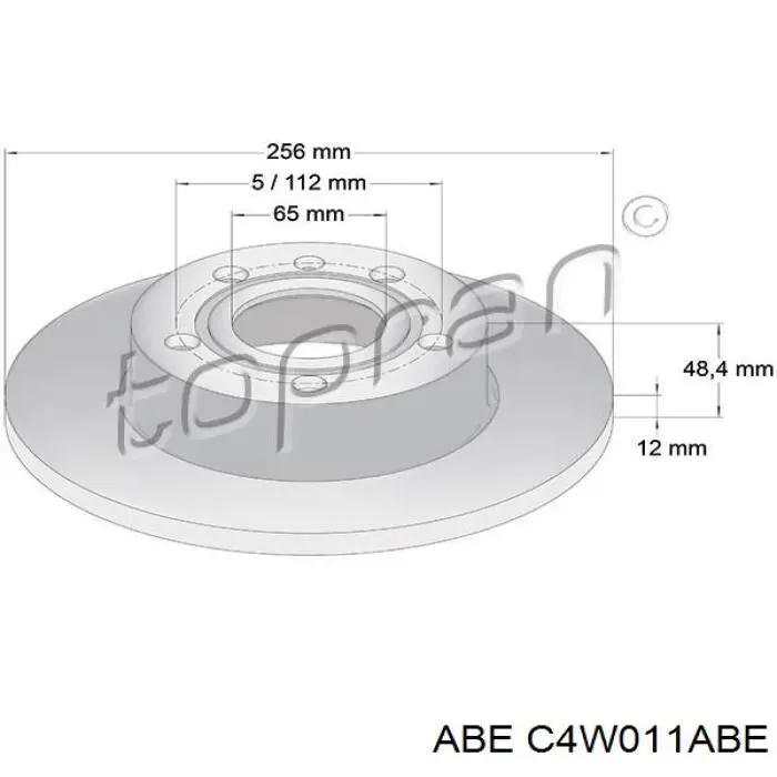 Задний дисковый тормоз ABE C4W011ABE