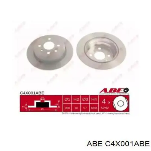C4X001ABE ABE тормозные диски