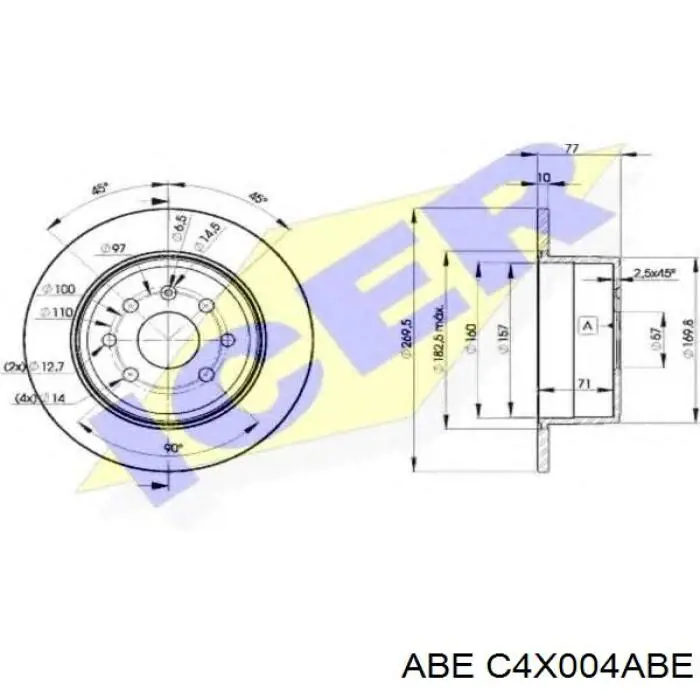Задний тормозной диск Opel 569102 цена, от 27.81 USD