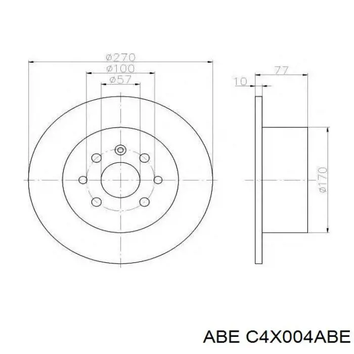 Тормозные диски C4X004ABE ABE