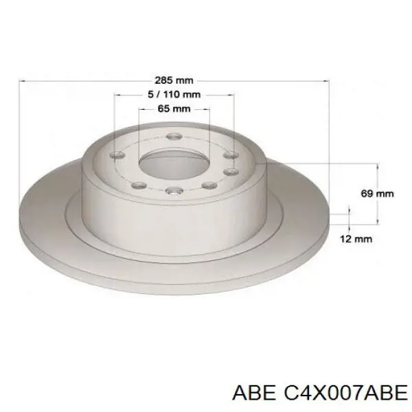 Задний дисковый тормоз ABE C4X007ABE