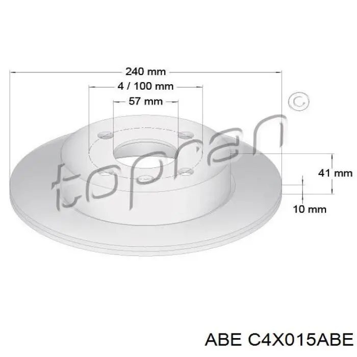 Купить C4X015ABE ABE Диск тормозной задний
