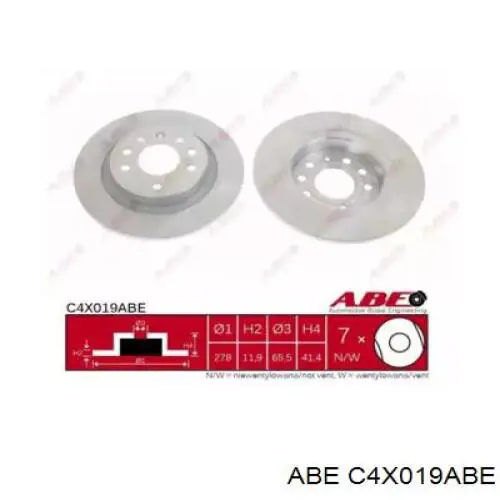C4X019ABE ABE Дисковый тормоз