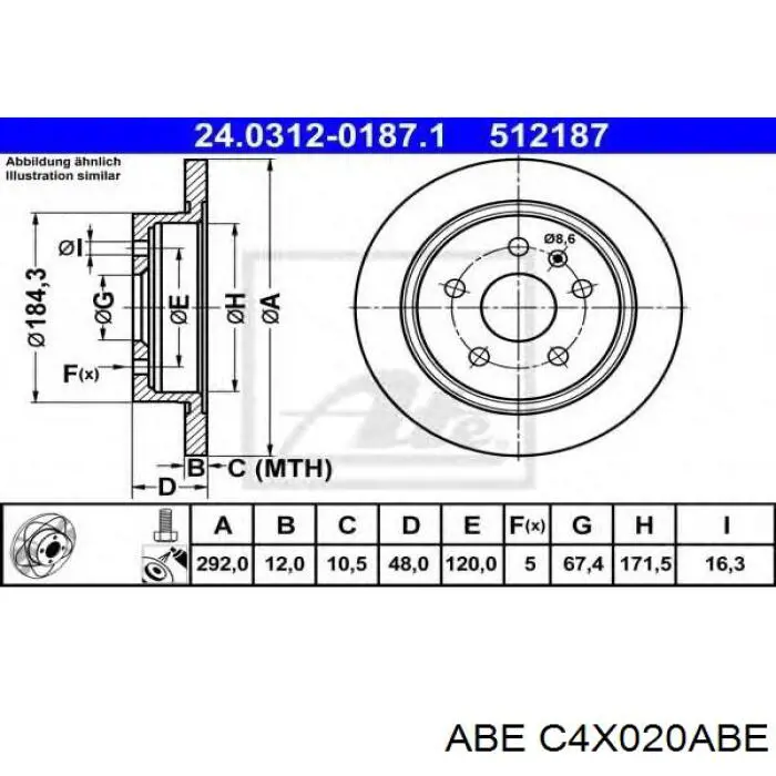 C4X020ABE ABE Дисковый тормоз