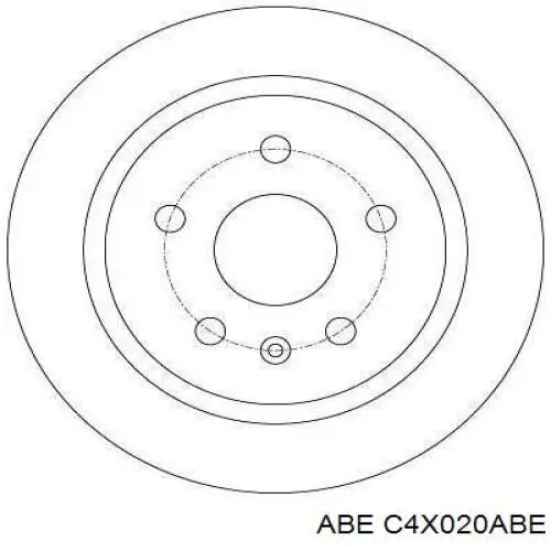 Диск гальмівний задній C4X020ABE ABE