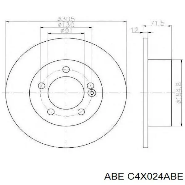 Задний дисковый тормоз ABE C4X024ABE
