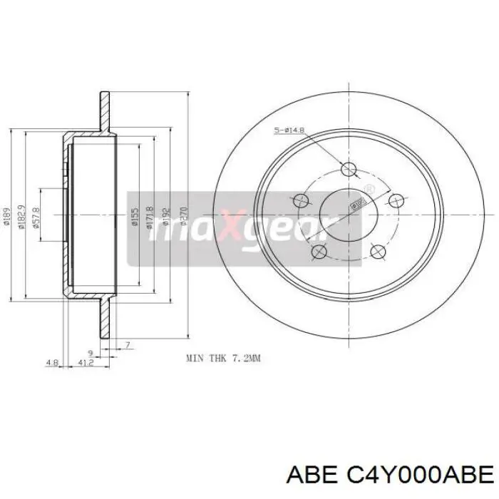 Тормозные диски C4Y000ABE ABE