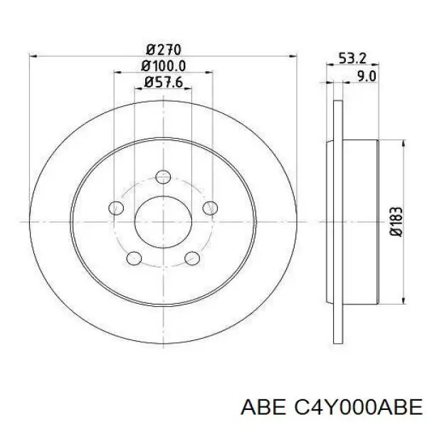 Задний дисковый тормоз ABE C4Y000ABE