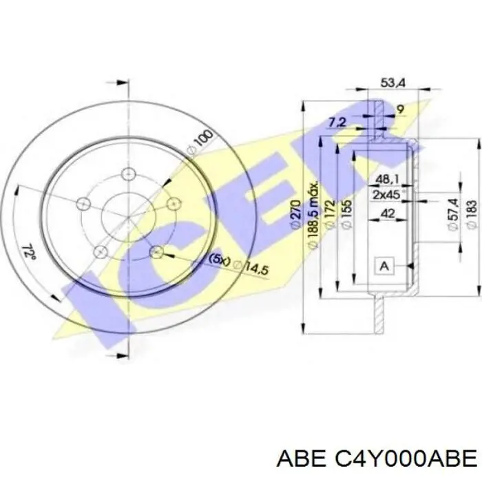 C4Y000ABE ABE Дисковый тормоз