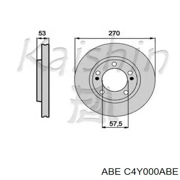 Задний тормозной диск ABE C4Y000ABE цена, от 21.26 USD
