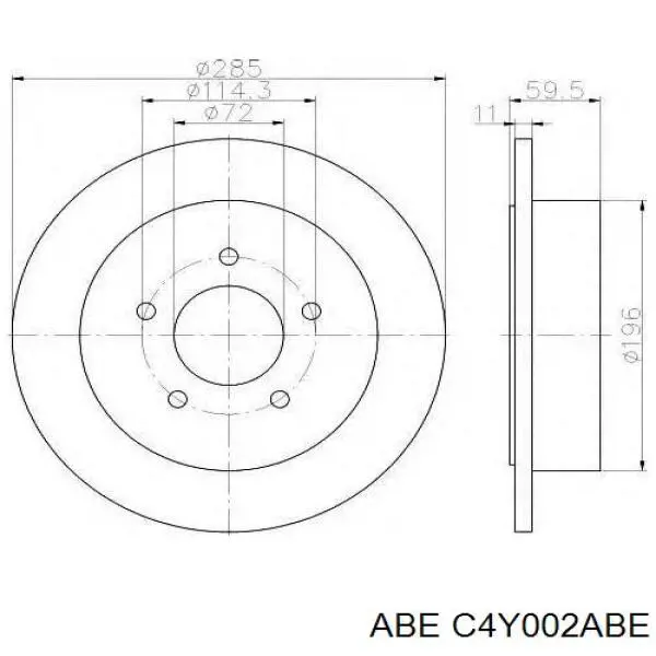 Тормозные диски C4Y002ABE ABE