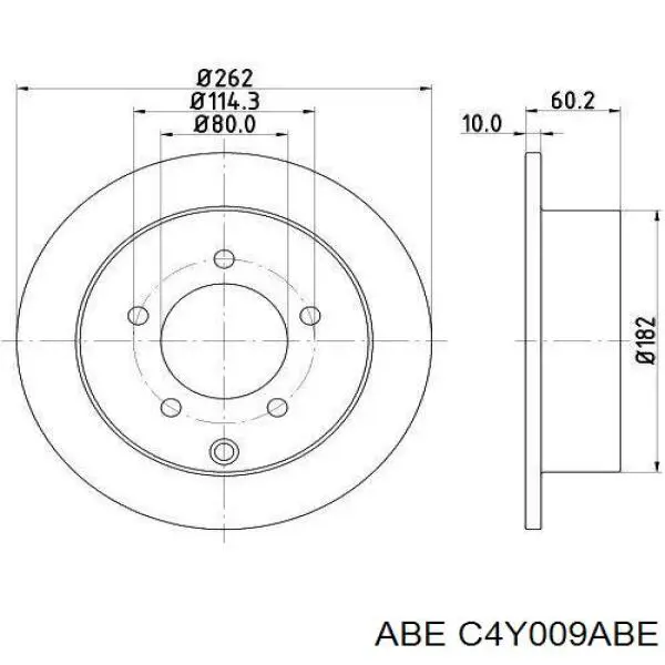 Задний дисковый тормоз ABE C4Y009ABE