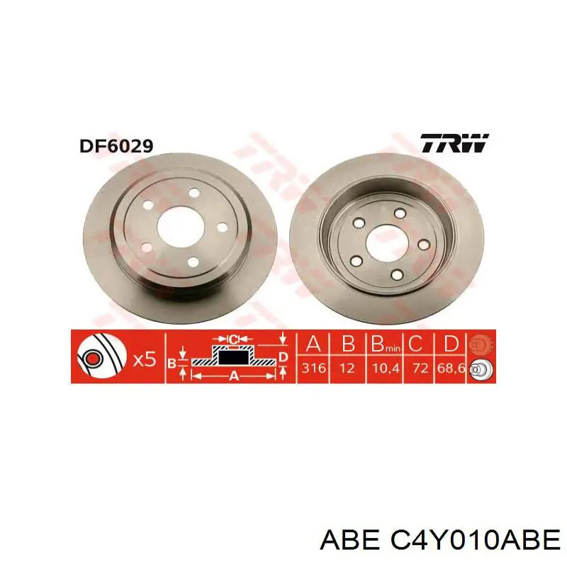 C4Y010ABE ABE Дисковый тормоз