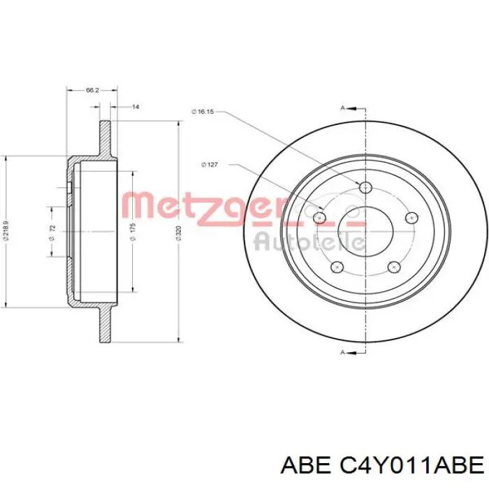 Задний дисковый тормоз ABE C4Y011ABE