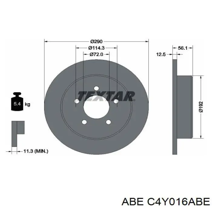 C4Y016ABE ABE Дисковый тормоз