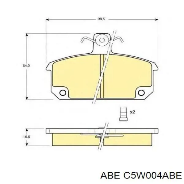 C5W004ABE ABE Цилиндр тормозной колесный, задний