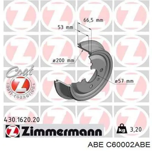 Купить C60002ABE ABE Тормозной барабан