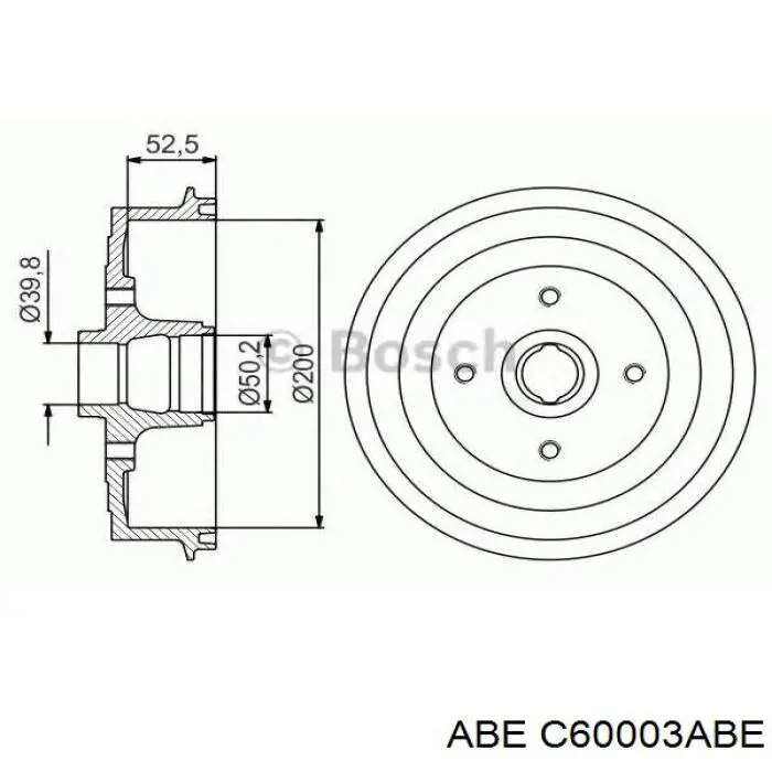 C60003ABE ABE Тормозной барабан