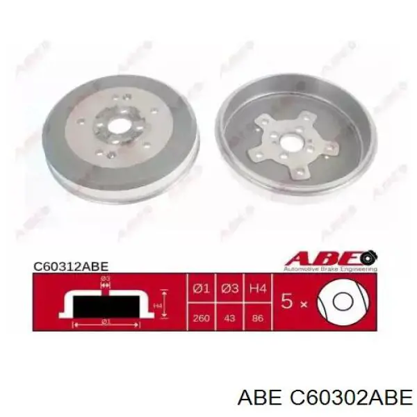 Задний барабан ABE C60302ABE