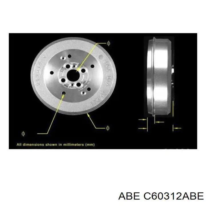 Купить C60312ABE ABE Тормозной барабан