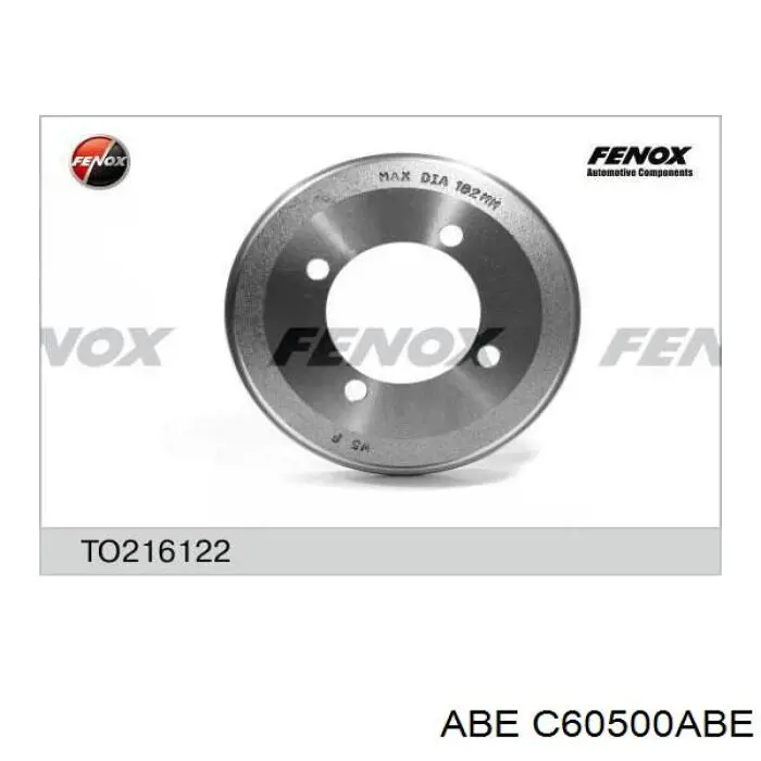 Барабан тормозной задний ABE C60500ABE цена, от 23.97 USD