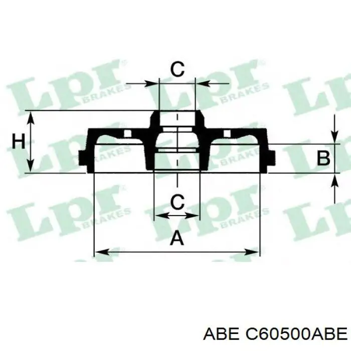 Тормозной барабан C60500ABE ABE