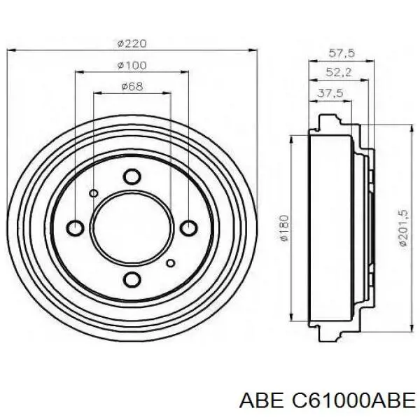Купить C61000ABE ABE Тормозной барабан