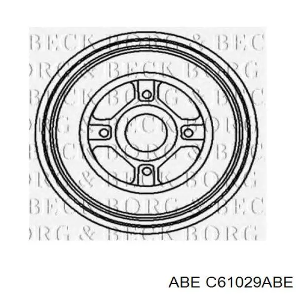 Барабан тормозной задний ABE C61029ABE цена, от 32.53 USD