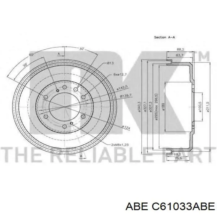Задний барабан ABE C61033ABE