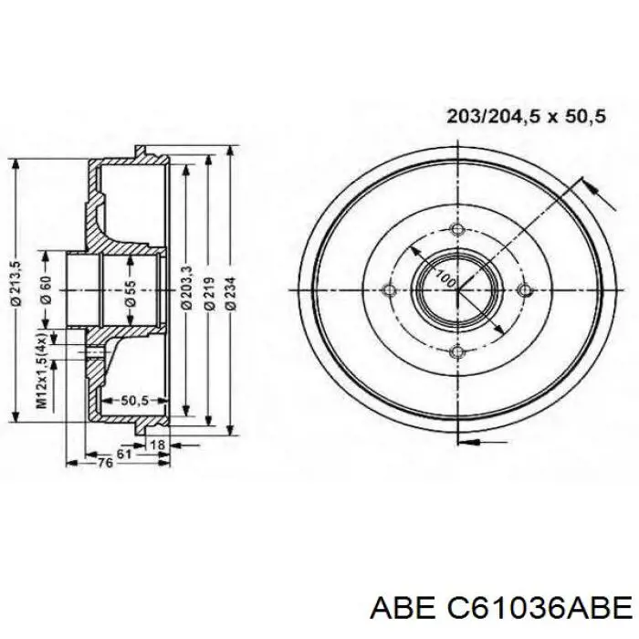 Задний барабан ABE C61036ABE