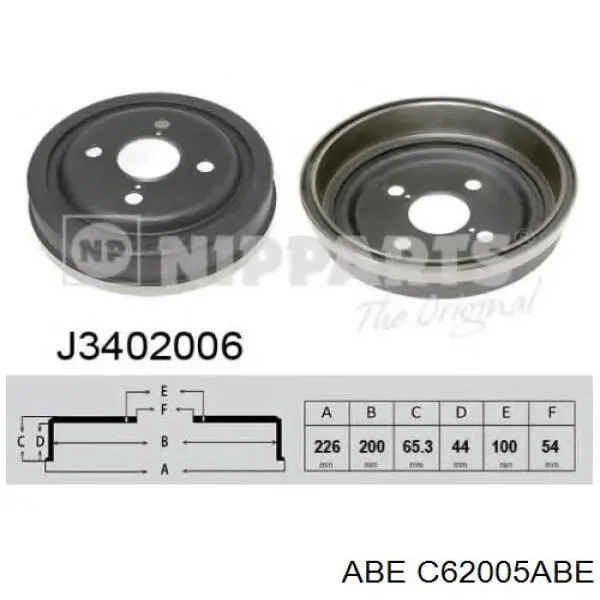 Тормозной барабан C62005ABE ABE