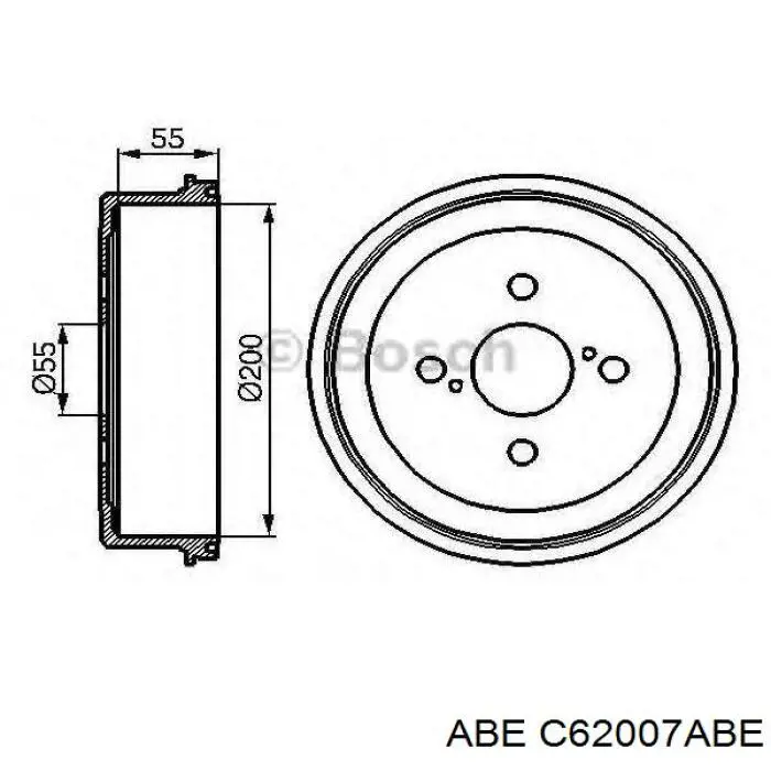 Задний барабан ABE C62007ABE