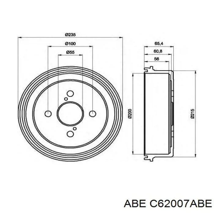Тормозной барабан C62007ABE ABE