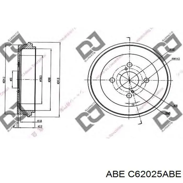 Тормозной барабан C62025ABE ABE