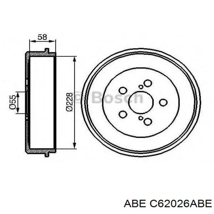 Тормозной барабан C62026ABE ABE