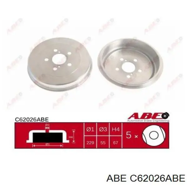 Купить C62026ABE ABE Тормозной барабан