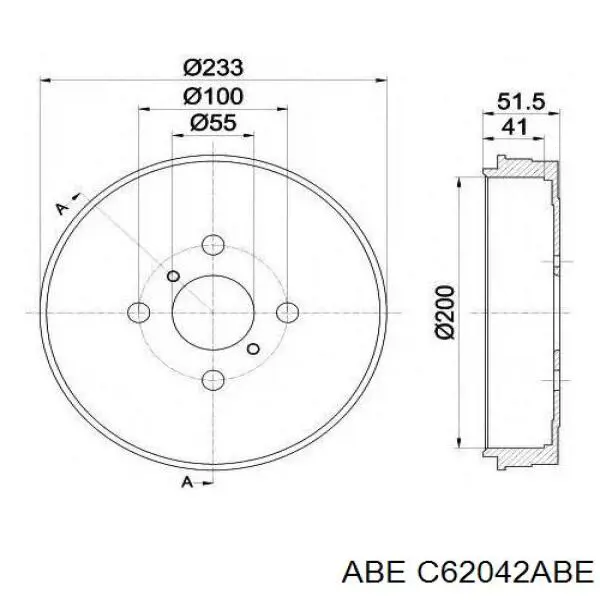 Тормозной барабан C62042ABE ABE