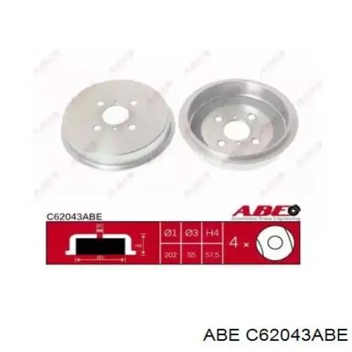 Задний барабан ABE C62043ABE