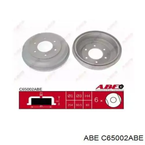 Купить C65002ABE ABE Тормозной барабан