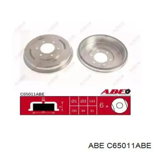 Купить C65011ABE ABE Тормозной барабан