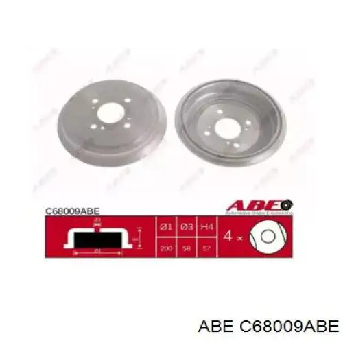Задний барабан ABE C68009ABE